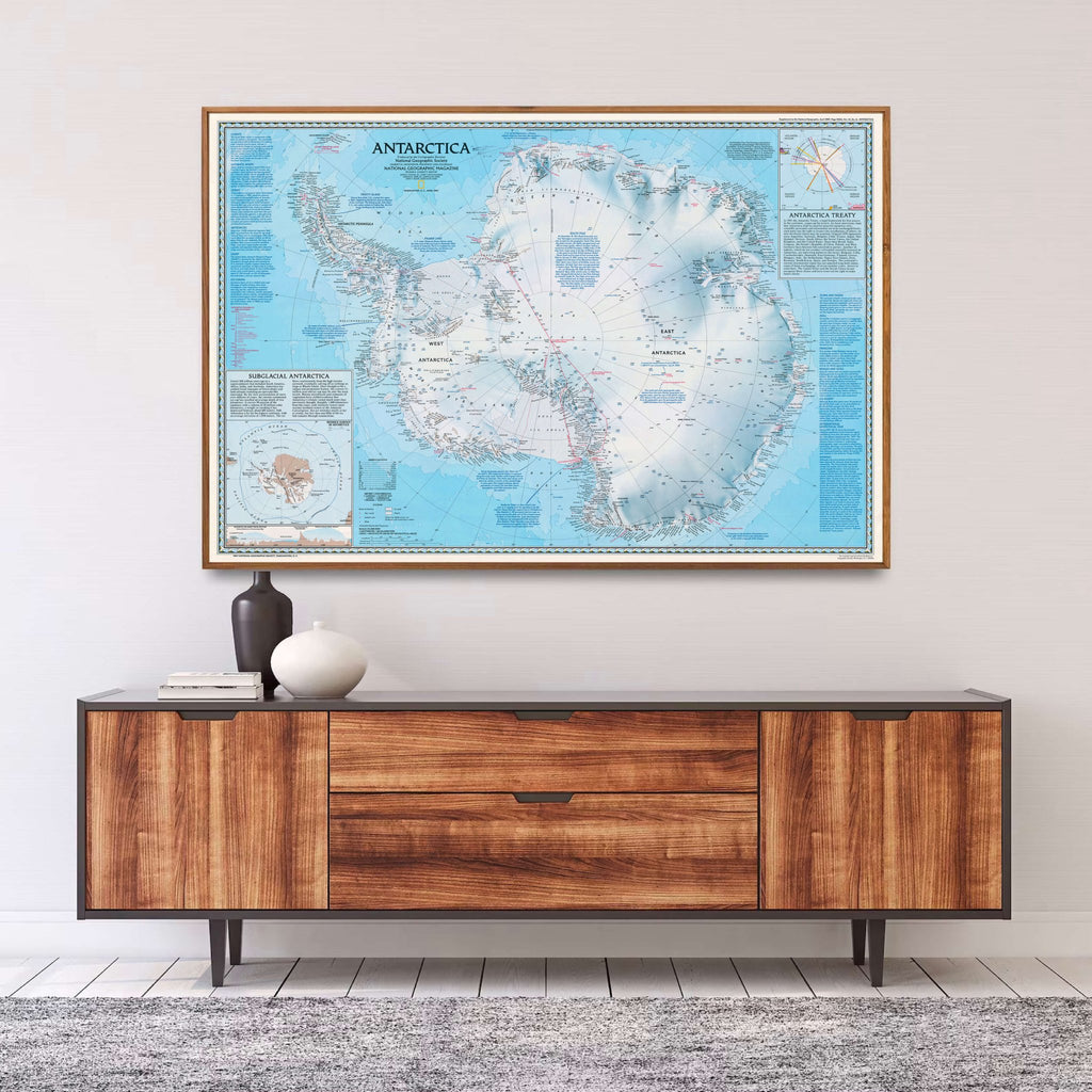 Affiche ancienne Antarctique 1987 - Cartopolo