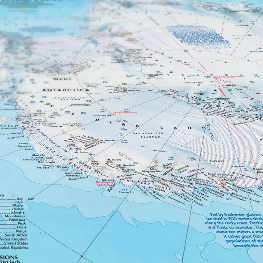 Affiche ancienne Antarctique 1987 - Cartopolo