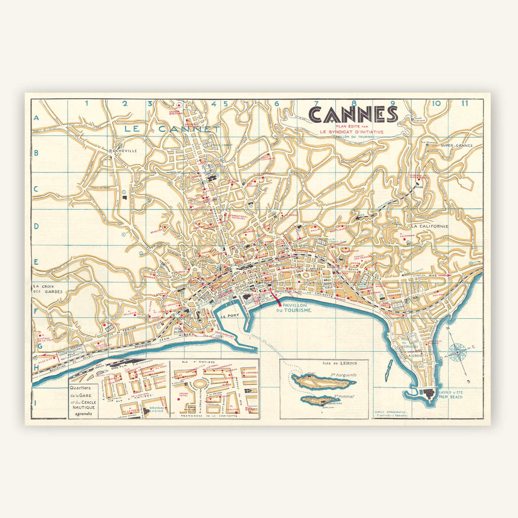 Affiche ancienne Cannes 1938 - Cartopolo