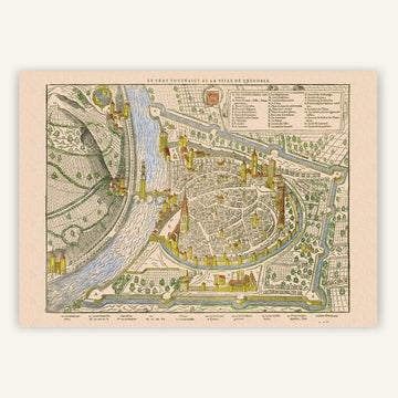 Affiche ancienne Grenoble 1575 - Cartopolo