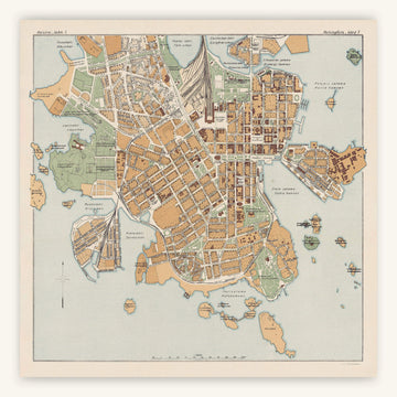 Affiche ancienne Helsinki 1928 - Cartopolo