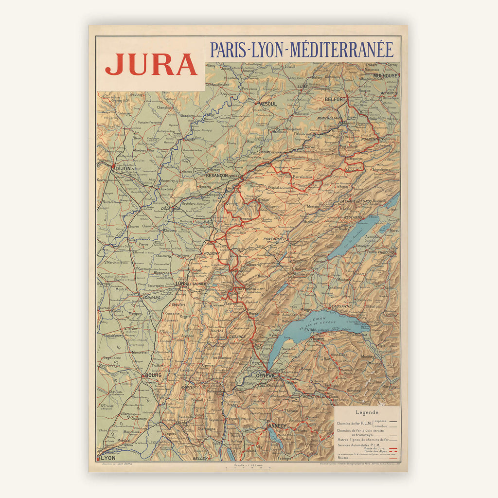 Affiche ancienne Jura 1926 - Cartopolo