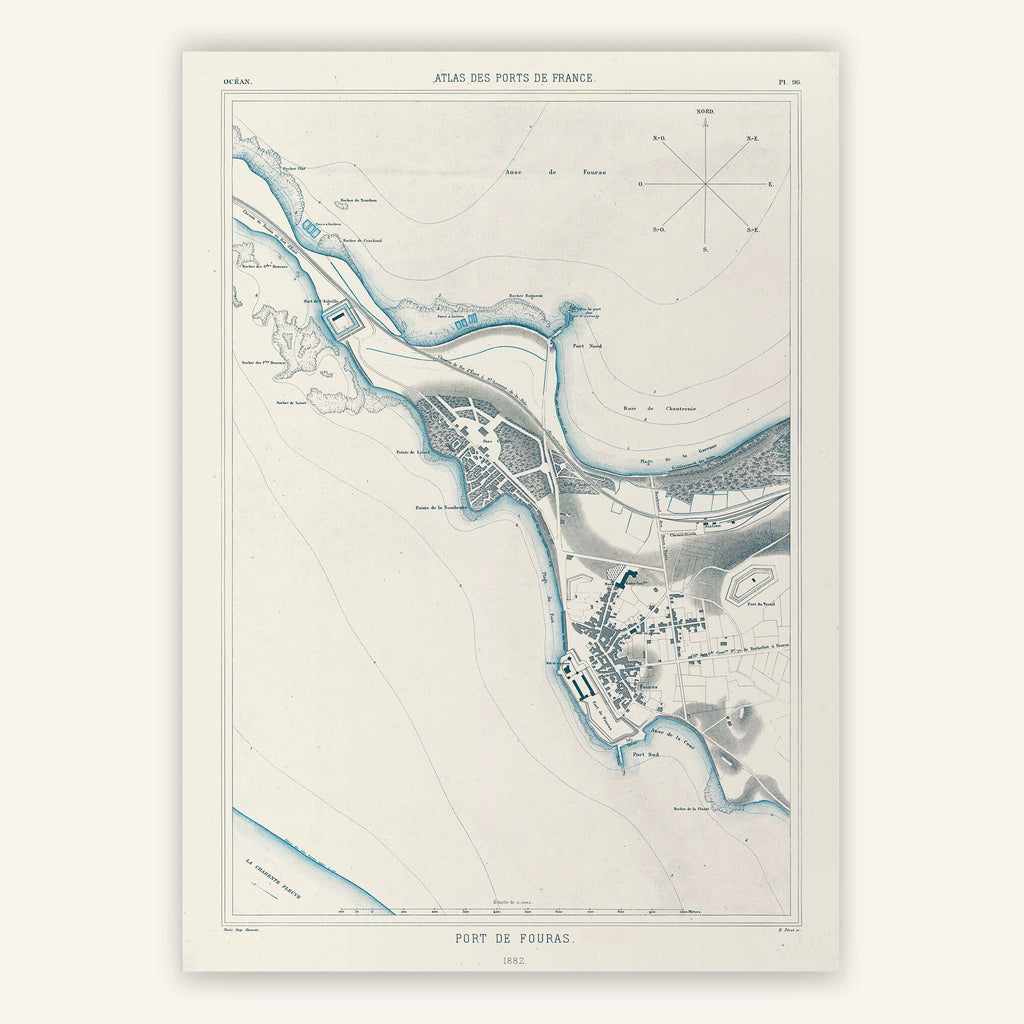 Affiche ancienne Port de Fouras 1882 - Cartopolo