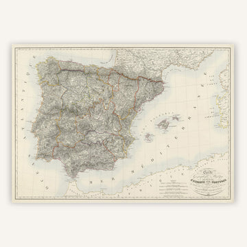 Affiche Espagne et Portugal 1823 - Cartopolo