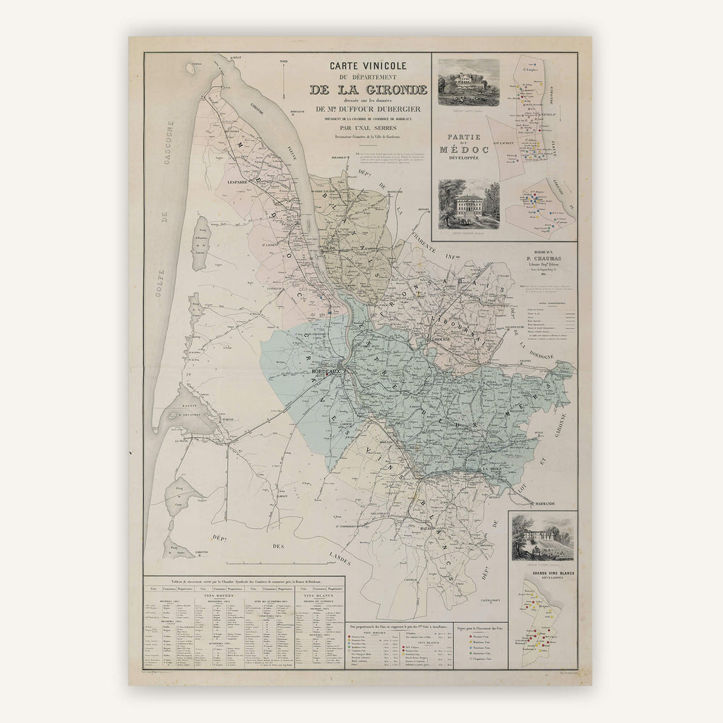 Affiche Gironde vinicole 1874 - Cartopolo