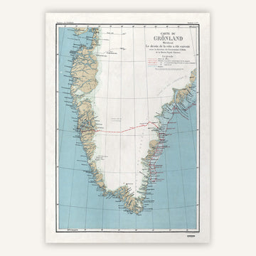 Affiche Groenland 1892 - Cartopolo