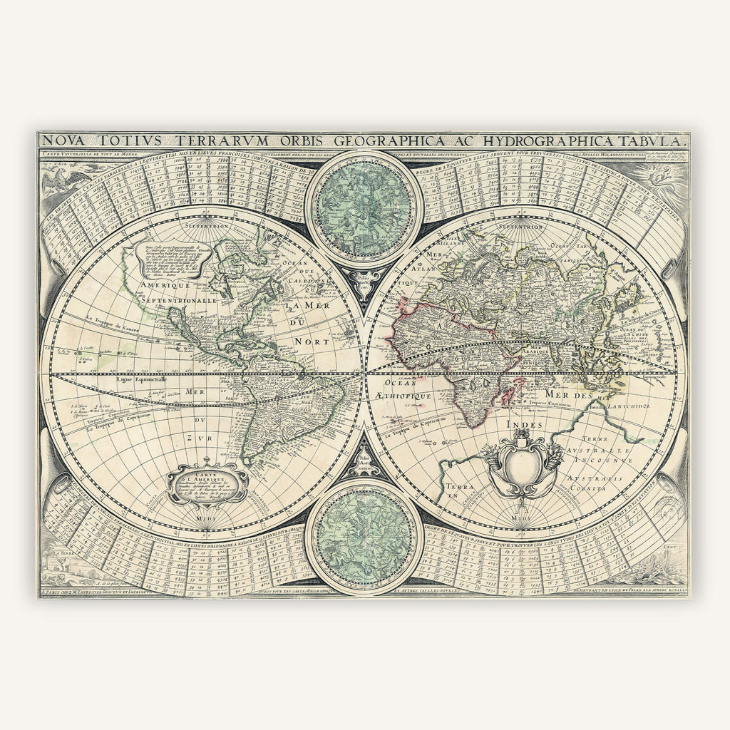 Affiche Mappemonde 1643 - Cartopolo