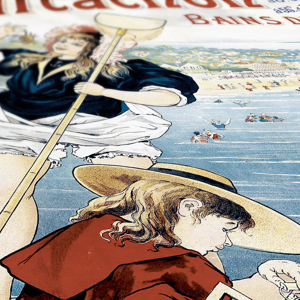 Affiche Publicitaire Arcachon Bain de Mer 1896 - Cartopolo