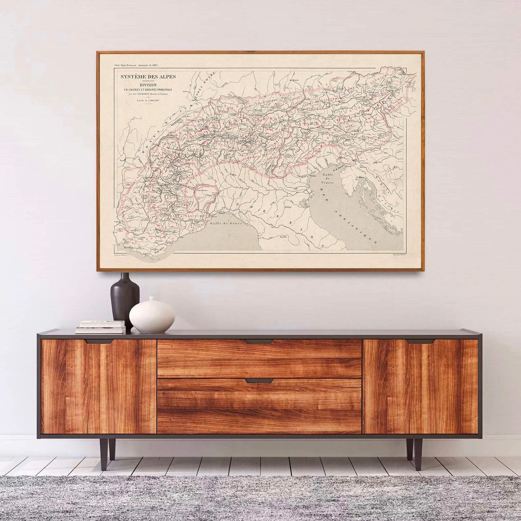 Affiche vintage Alpes 1886 - Cartopolo