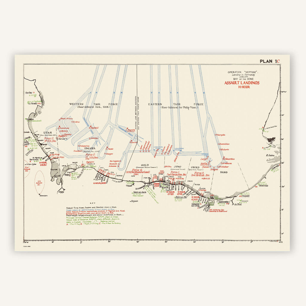 Affiche vintage Débarquement - Opération Neptune 1944 - Cartopolo