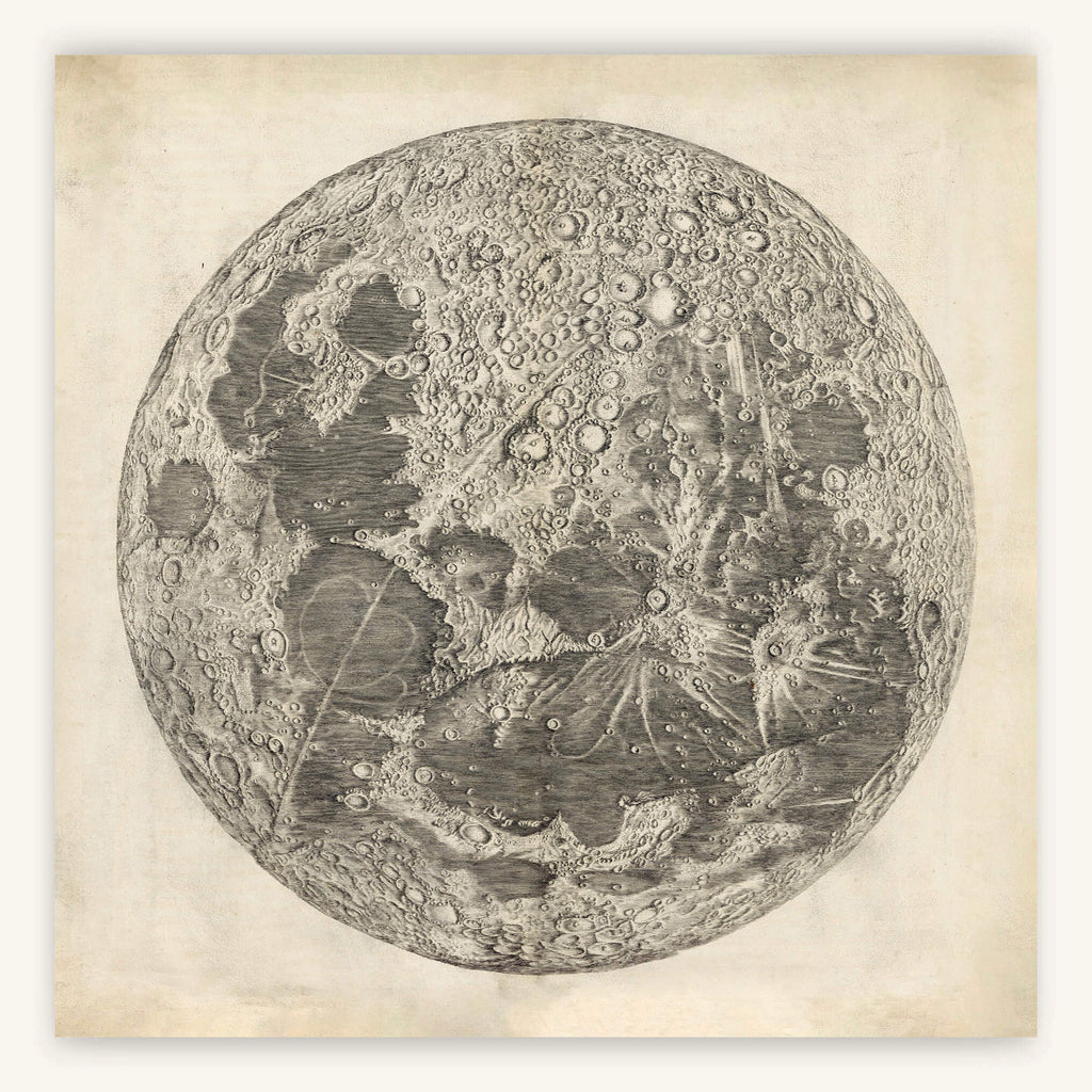 Affiche vintage La Lune (Cassini) 1600 - 1700 - Cartopolo