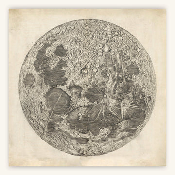 Affiche vintage La Lune (Cassini) 1600 - 1700 - Cartopolo