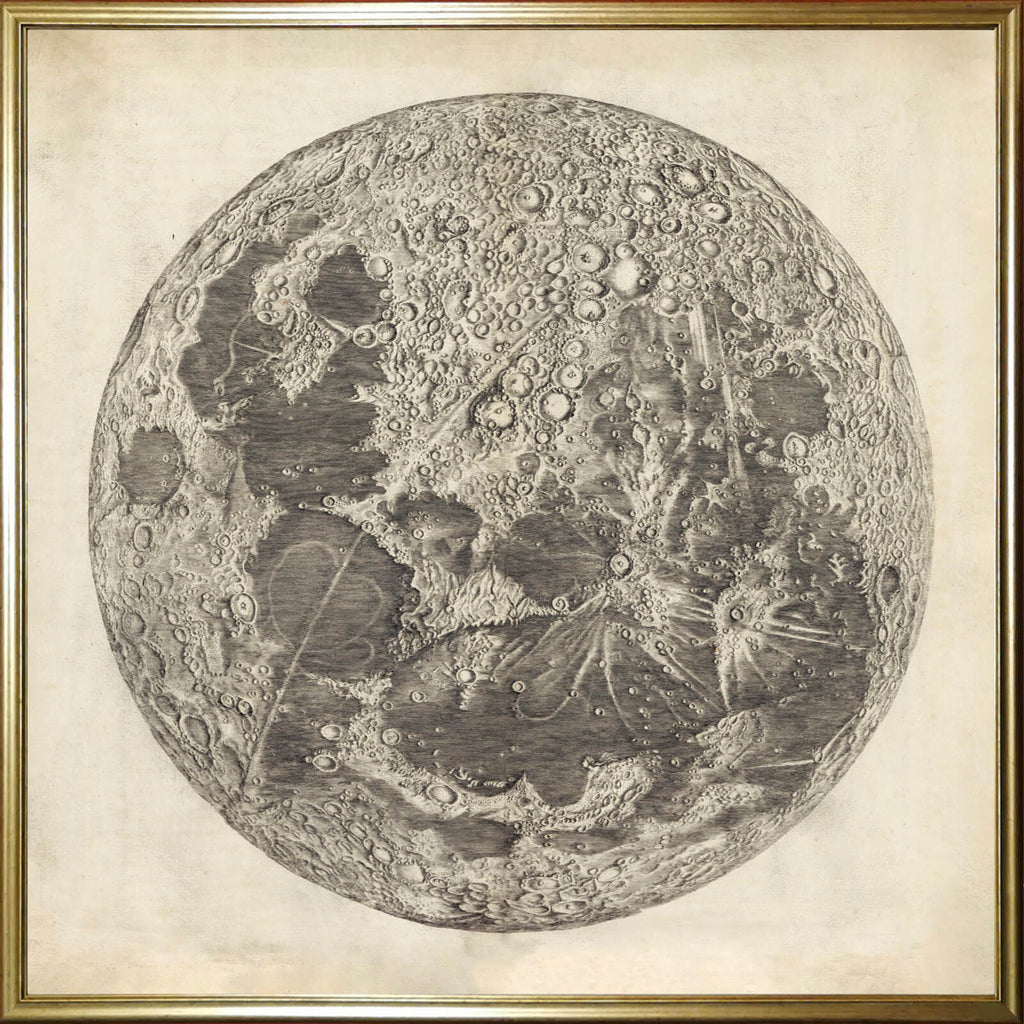 Affiche vintage La Lune (Cassini) 1600 - 1700 - Cartopolo