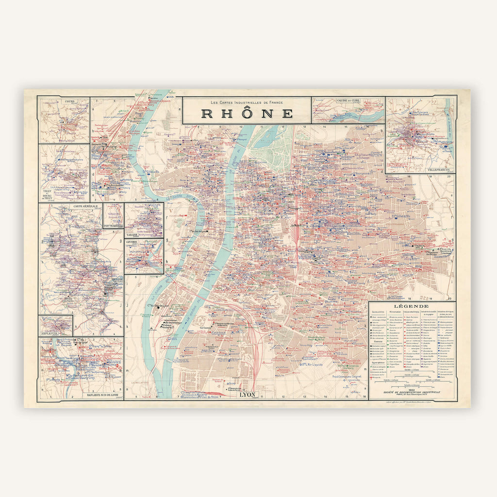 Affiche vintage Lyon 1932 - Cartopolo