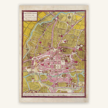 Affiche vintage Rennes 1787 - Cartopolo