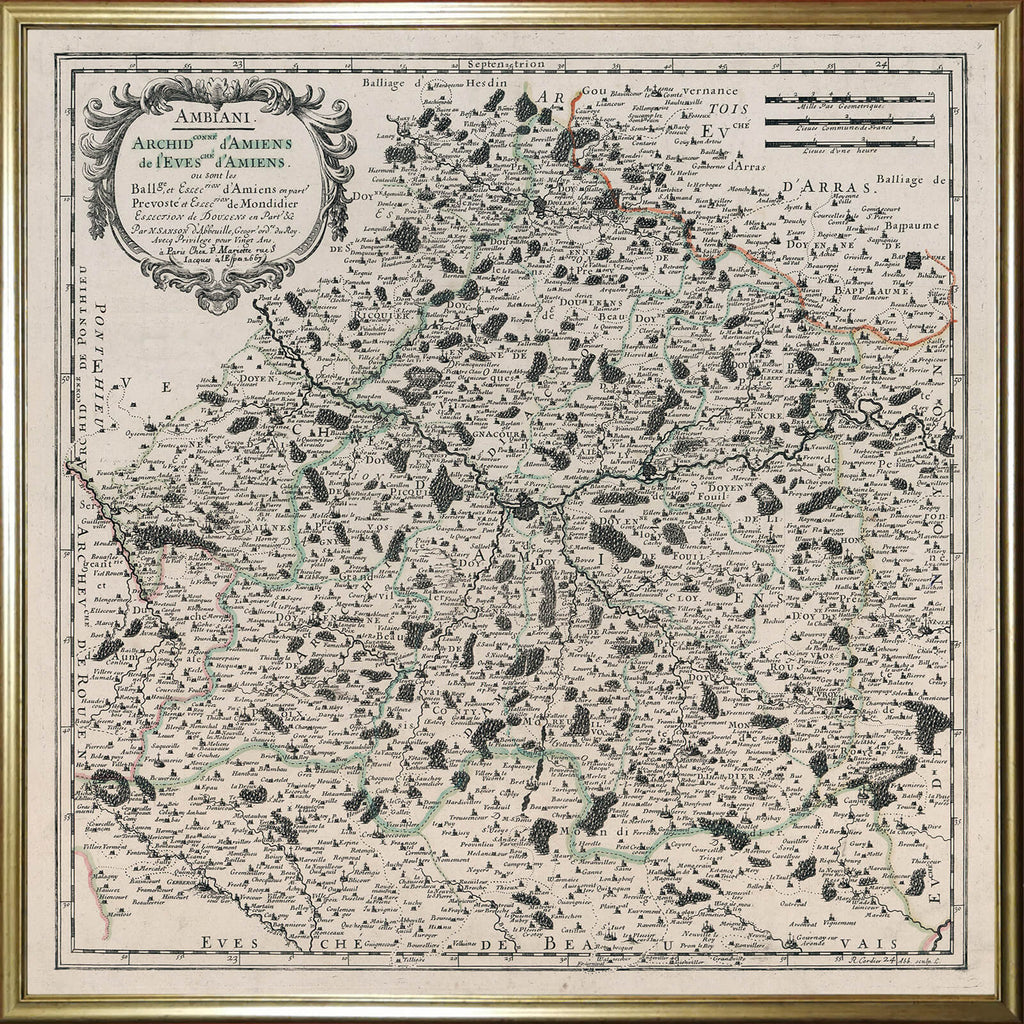 Carte ancienne Amiens 1667 - Cartopolo