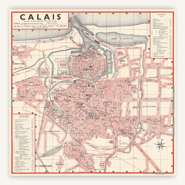 Carte ancienne Calais 1856 - Cartopolo