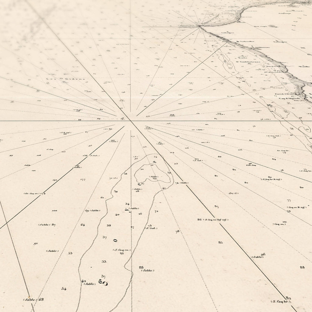 Carte ancienne Pointe de Saint - Quentin à Calais 1841 - Cartopolo