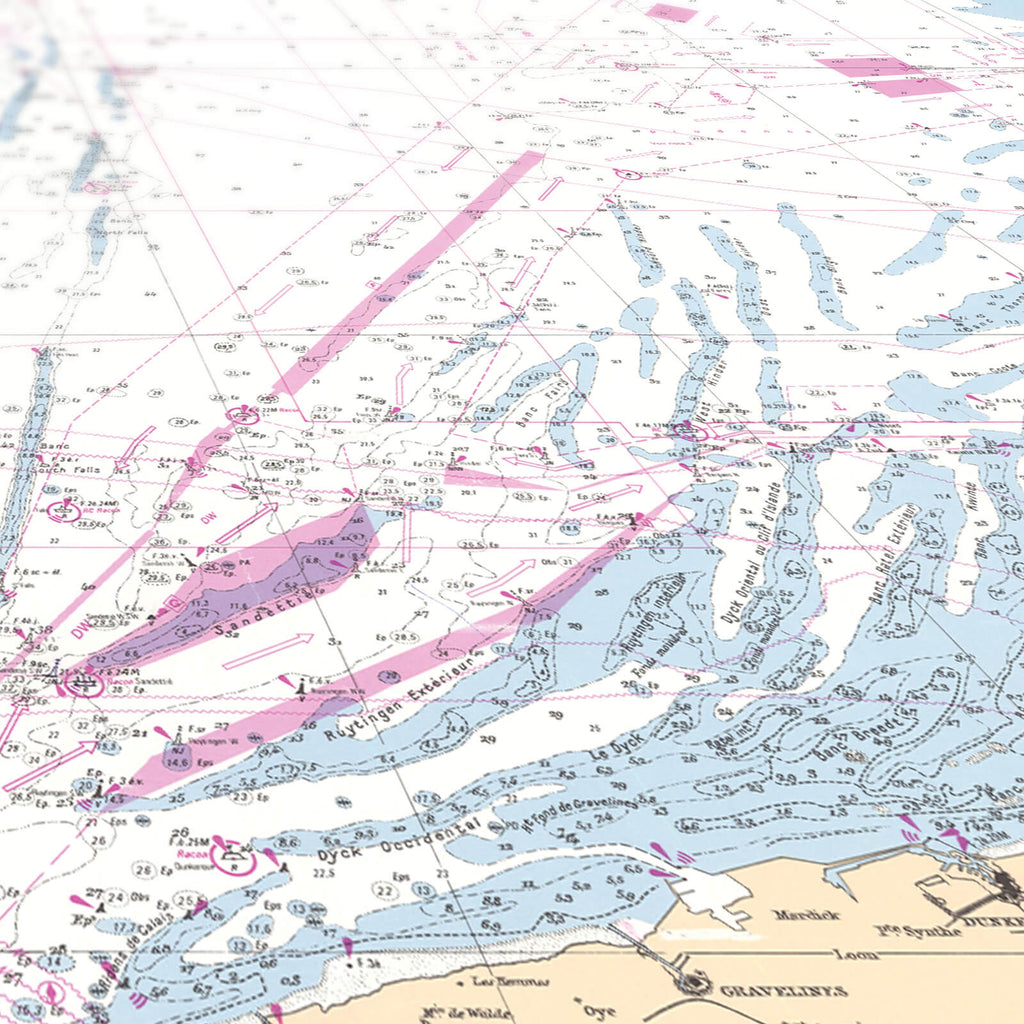 Carte géographique Mer du Nord et Pas - de - Calais 1983 - Cartopolo