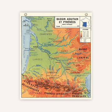 Carte scolaire - Bassin Aquitain et Pyrénées - Cartopolo