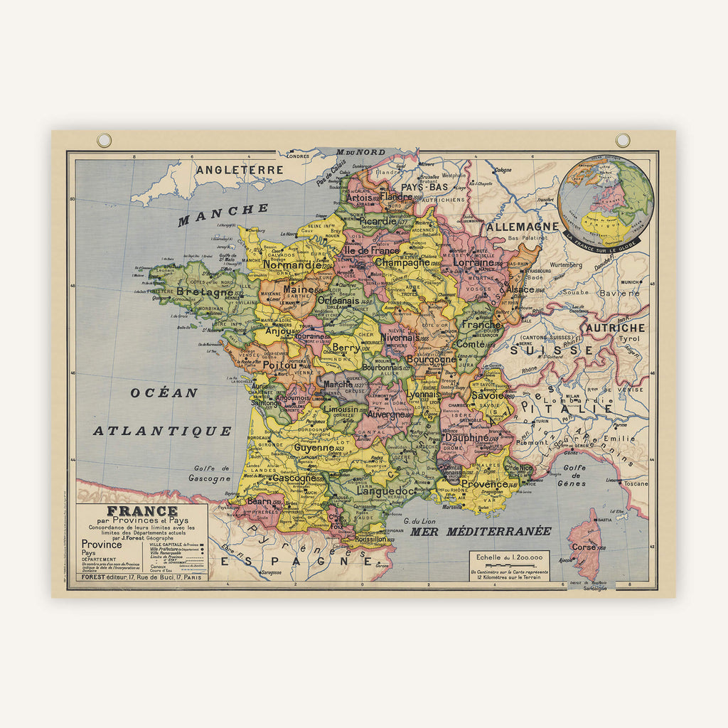 Carte scolaire - Provinces de France - Cartopolo