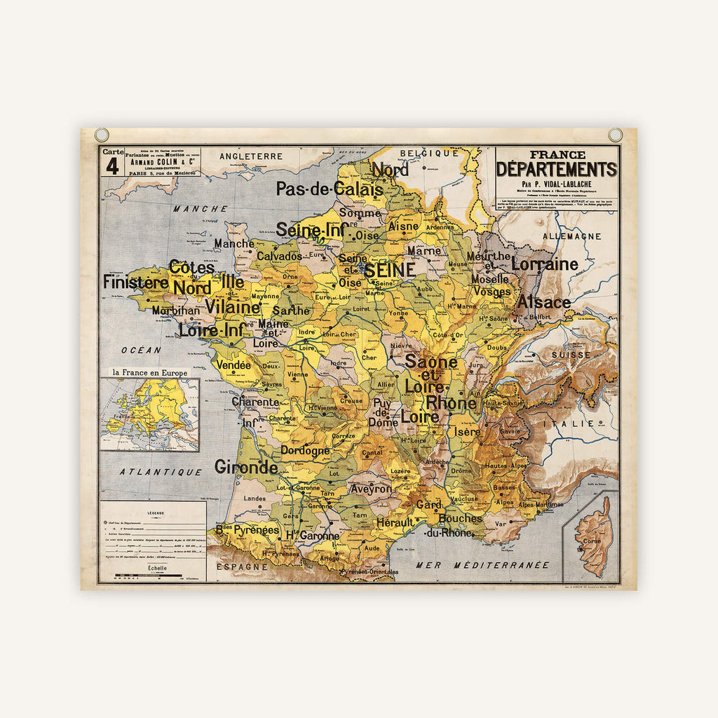 Carte scolaire - Villes de France n°5 - Cartopolo