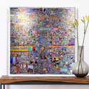 Tableau Toile Pixel Art R/place 2022 - 60x60 Cm - Impression Haute Qualité - Made In France - 4