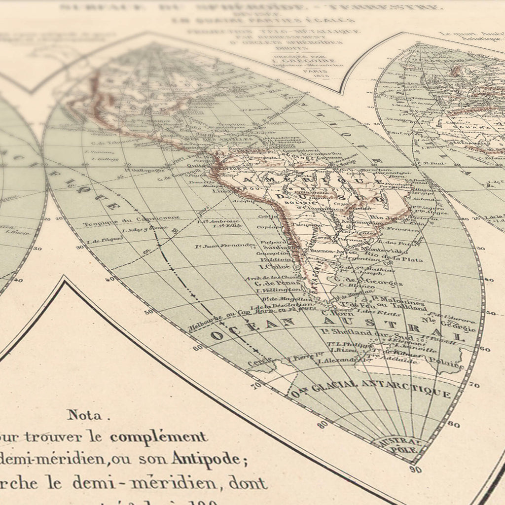 Carte du Monde geante Antique – laminée/encapsulée 201 cm x 116,5 cm de  Haut : : Fournitures de bureau