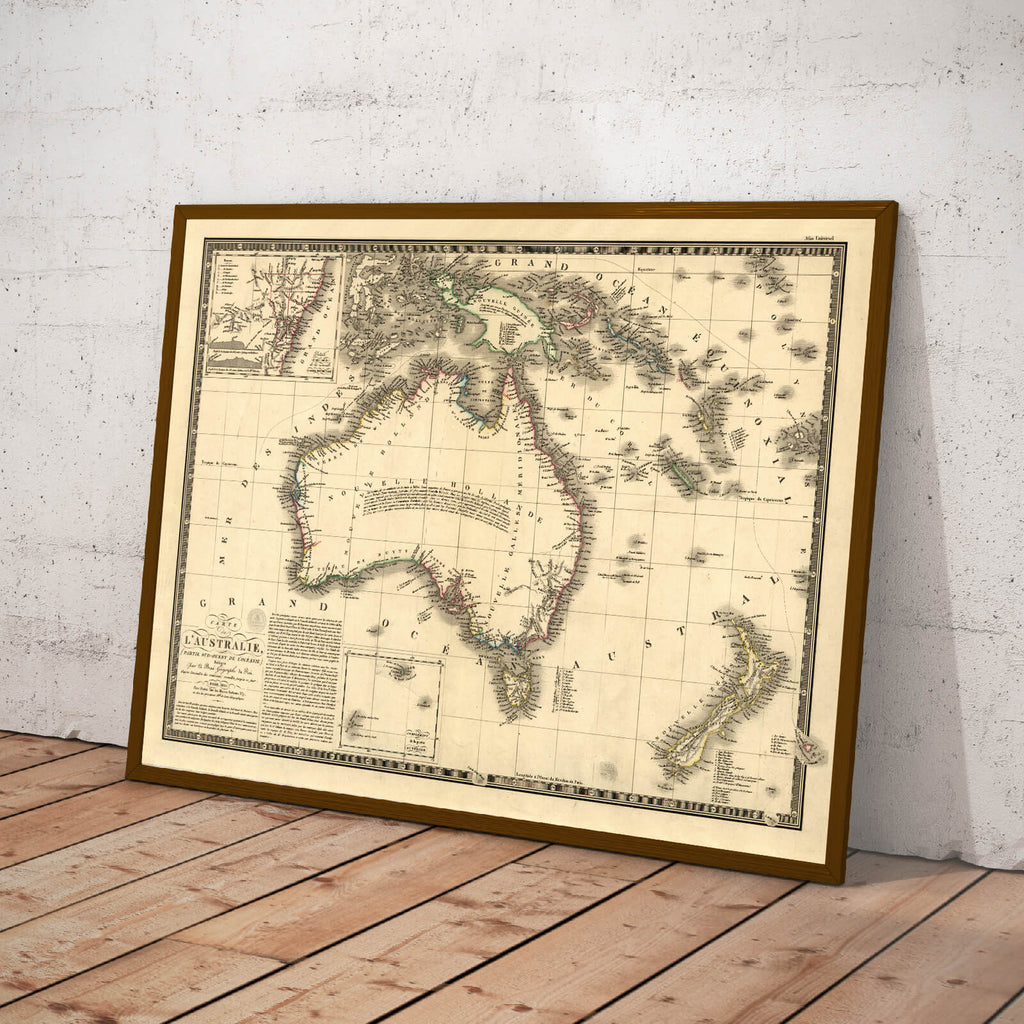 Affiche vintage Australie 1826 - Cartopolo