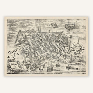 Affiche vintage Bordeaux 1550 - Cartopolo