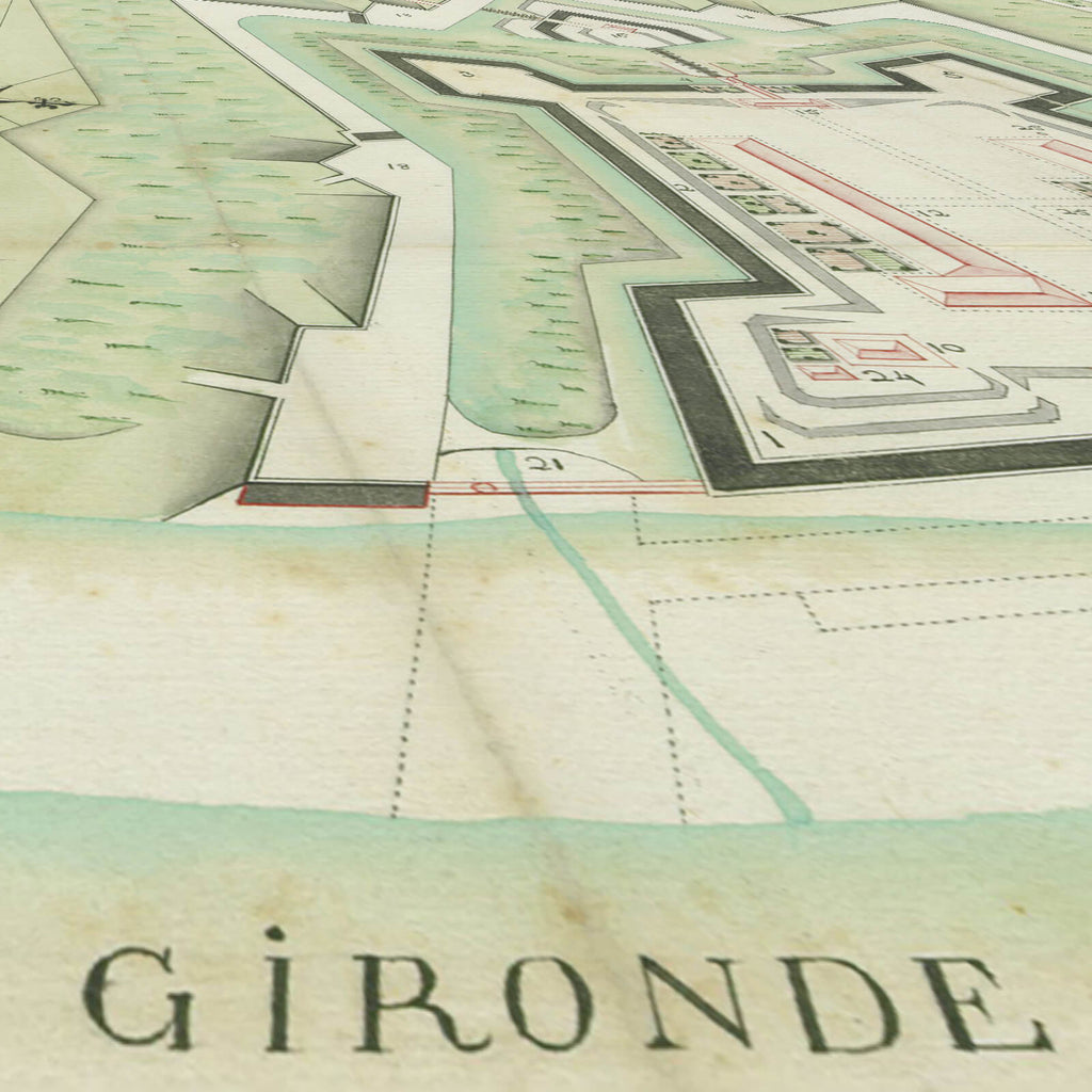 Affiche vintage Fort Médoc 1752 - Cartopolo