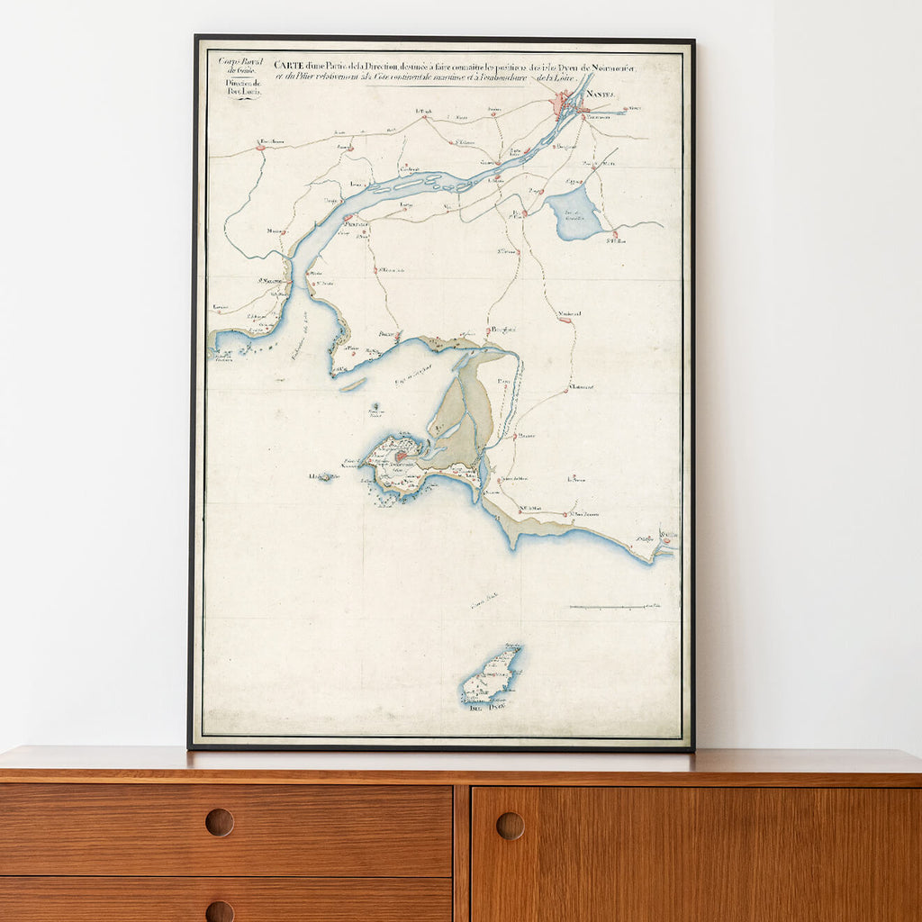 Affiche vintage Ile d'Yeu et Noirmoutier (Pays de la Loire) 1780 - Cartopolo
