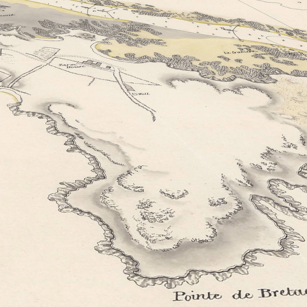 Affiche vintage îles Chausey (Normandie) 1828 - Cartopolo