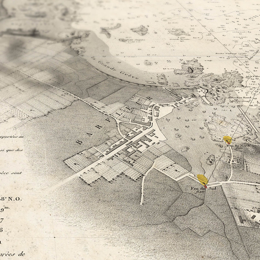 Affiche vintage Port de Barfleur 1836 - Cartopolo