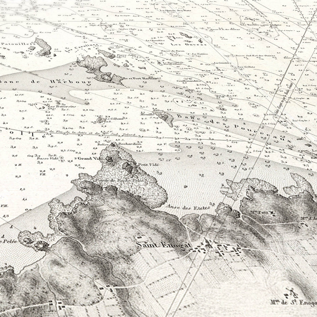 Affiche vintage Port de Saint-Malo et ses environs (Bretagne) 1836 - Cartopolo